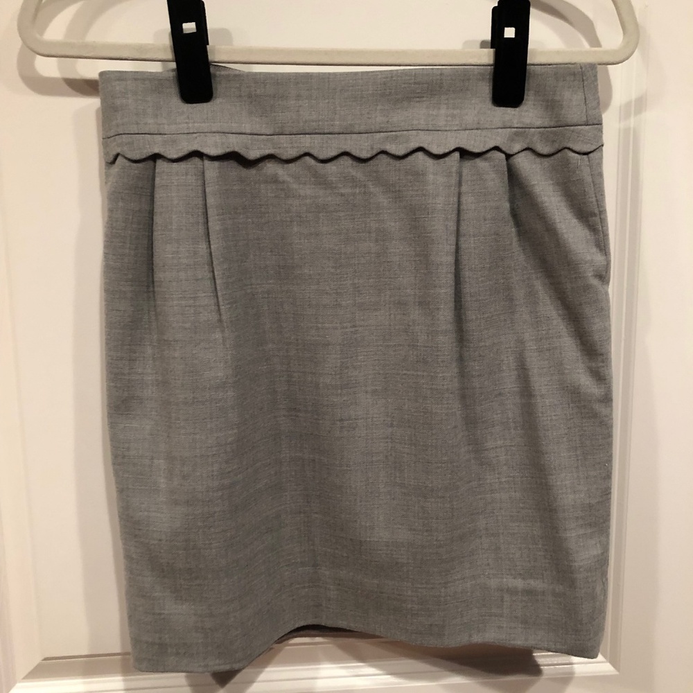 Heather gray J.Crew skirt size 2 dressy skirt